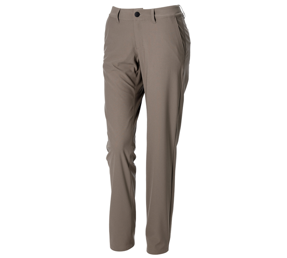 Work Trousers: Trousers Chino e.s.work&travel, ladies’ + umbrabrown