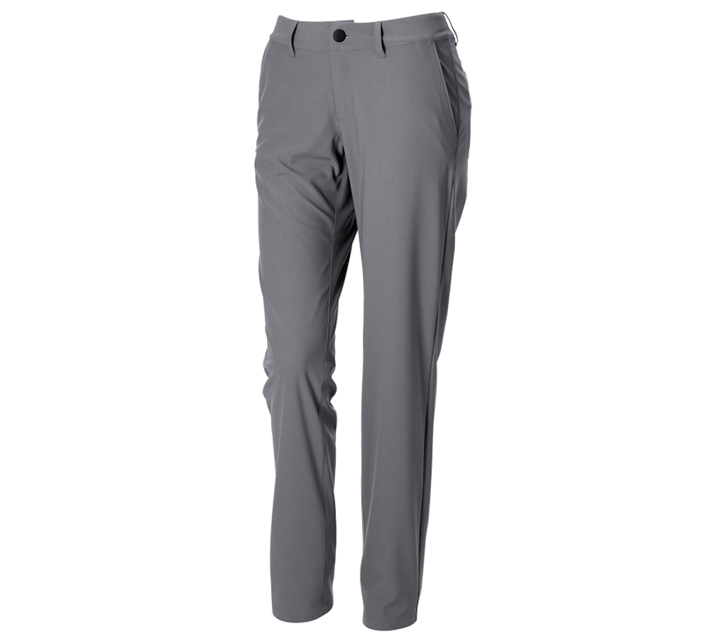 Work Trousers: Trousers Chino e.s.work&travel, ladies’ + basaltgrey