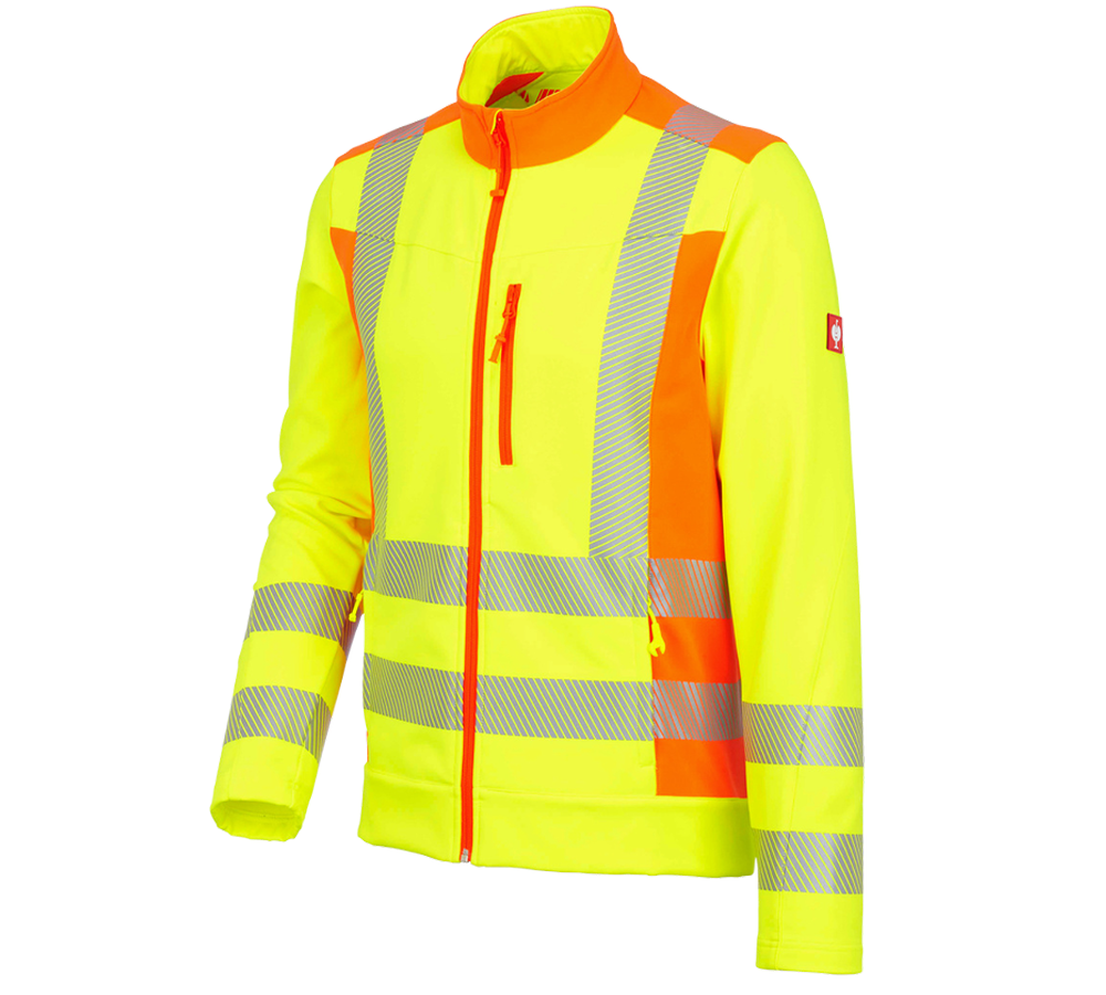 Topics: High-vis softshell jacket softl. e.s.motion 2020 + high-vis yellow/high-vis orange