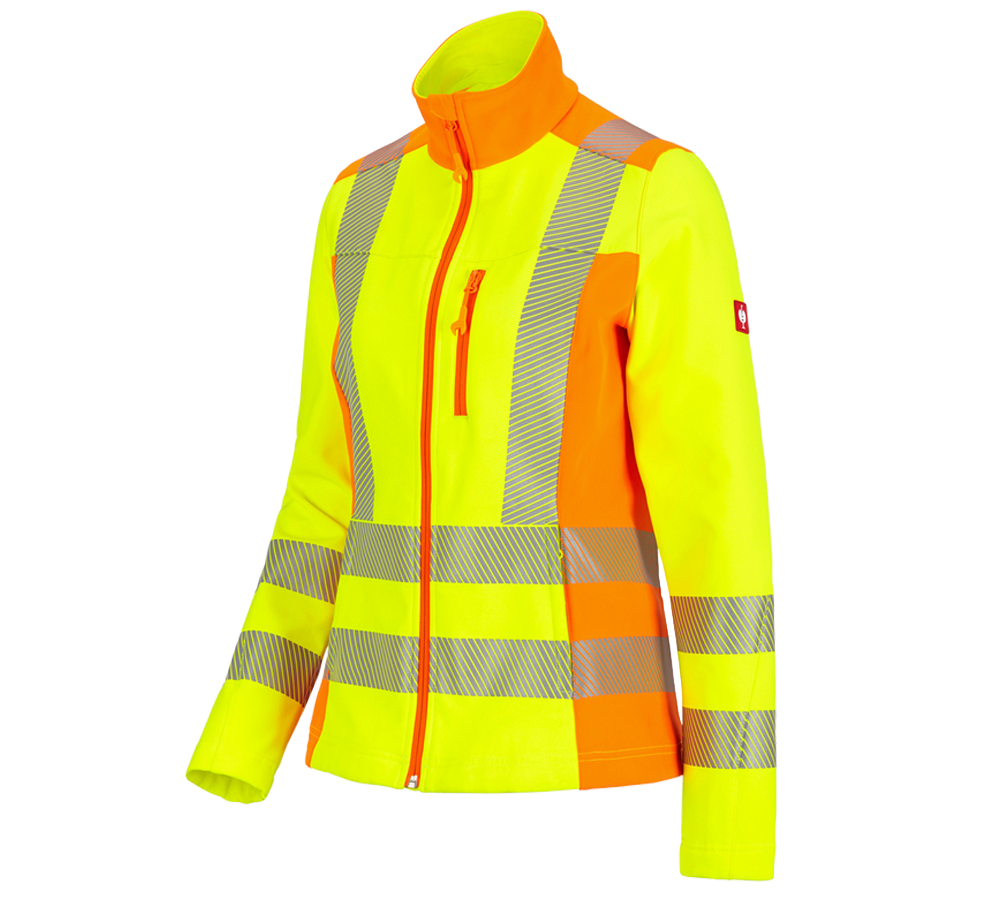 Topics: High-vis soft.jacket softlight e.s.motion 2020,lad + high-vis yellow/high-vis orange