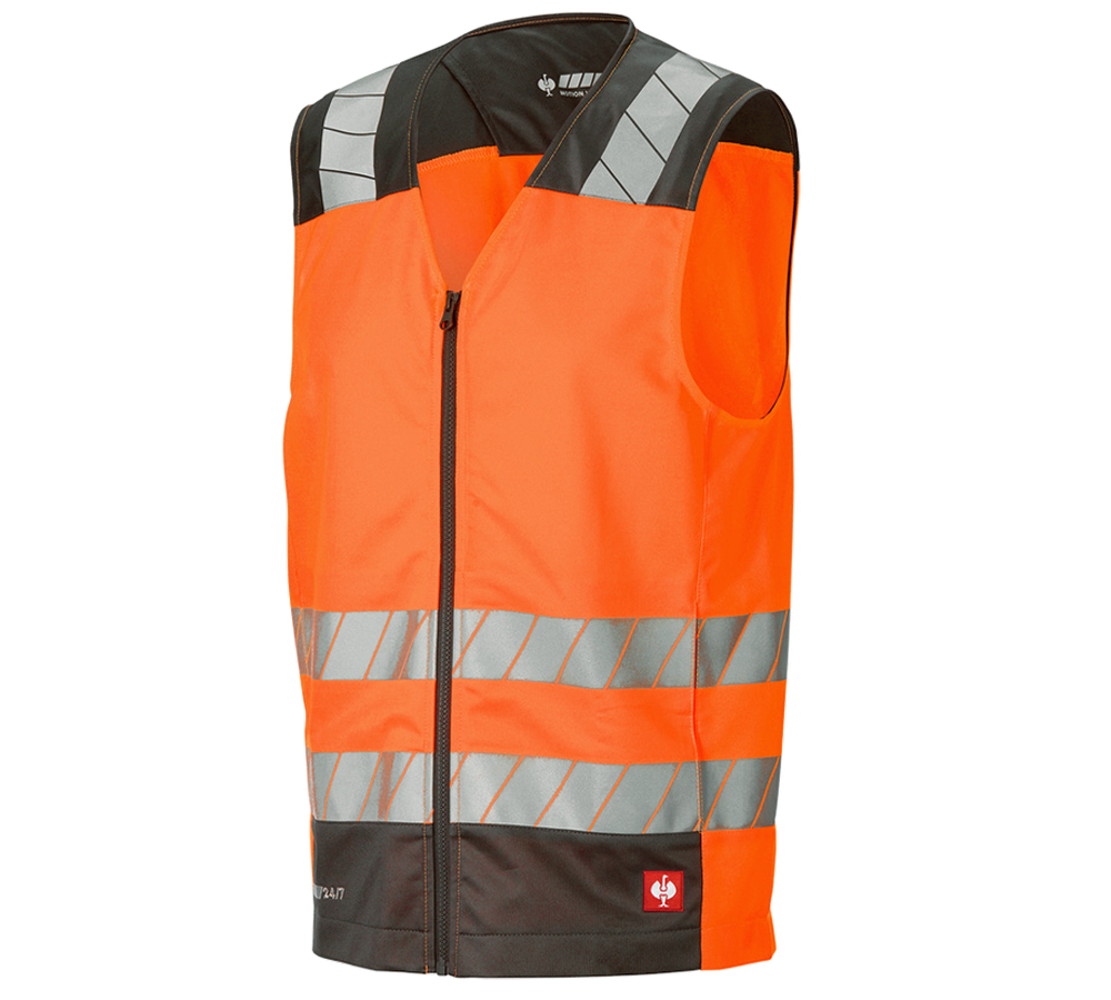 Work Body Warmer: High-vis bodywarmer e.s.motion 24/7 + high-vis orange/anthracite