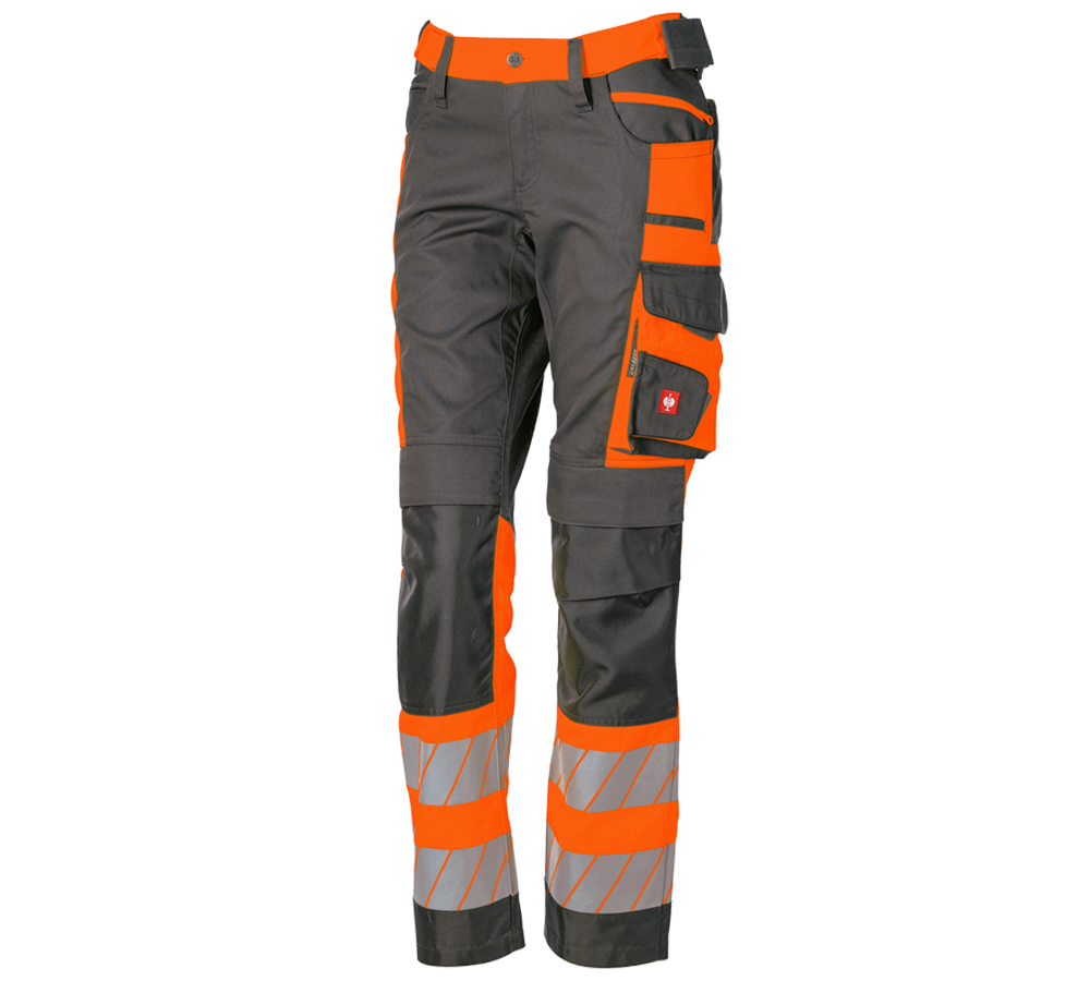 Topics: High-vis trousers e.s.motion 24/7, ladies’ + anthracite/high-vis orange