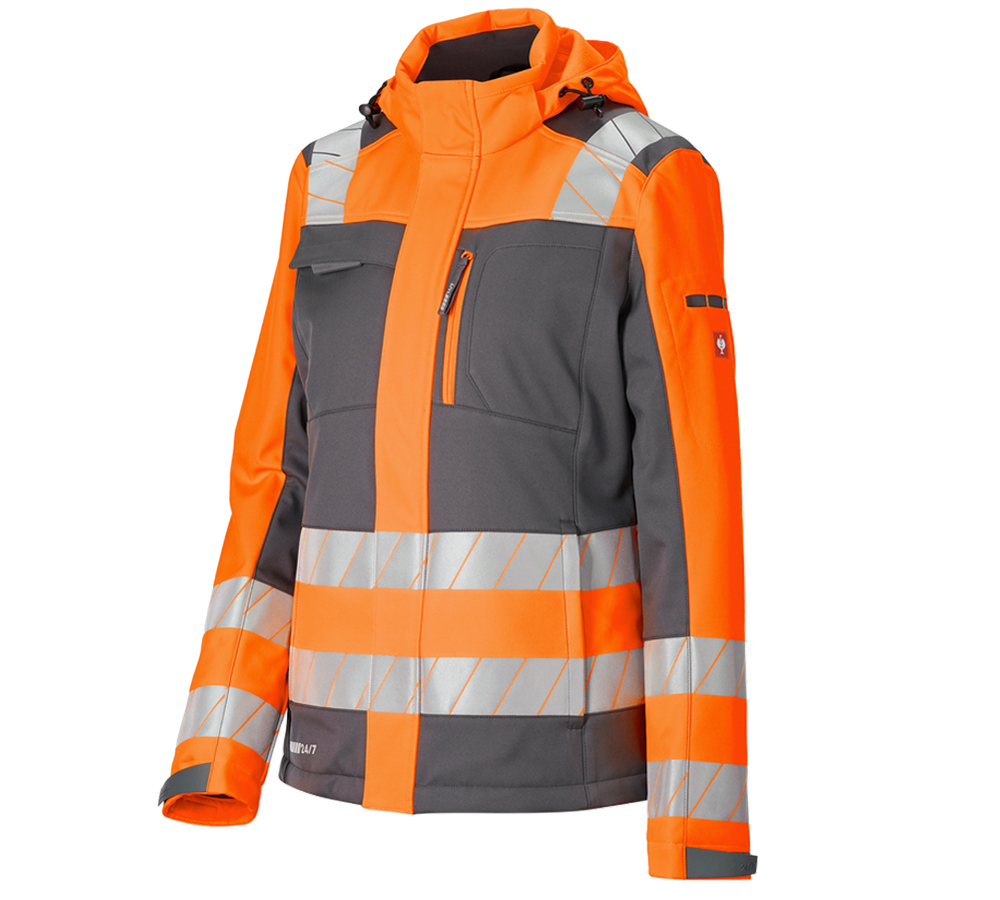 Topics: High-vis winter soft. jacket e.s.motion 24/7,lad. + anthracite/high-vis orange