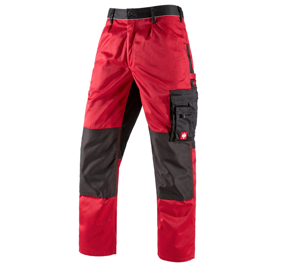 Menuisiers: Pantalon à taille élastique e.s.image + rouge/noir
