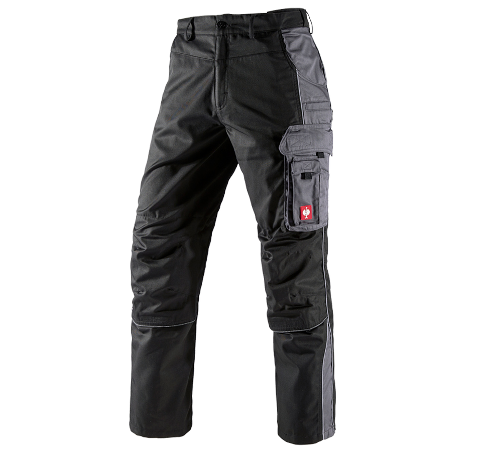 Pantalons de travail: Pantalon à taille élastique e.s.active + noir/anthracite