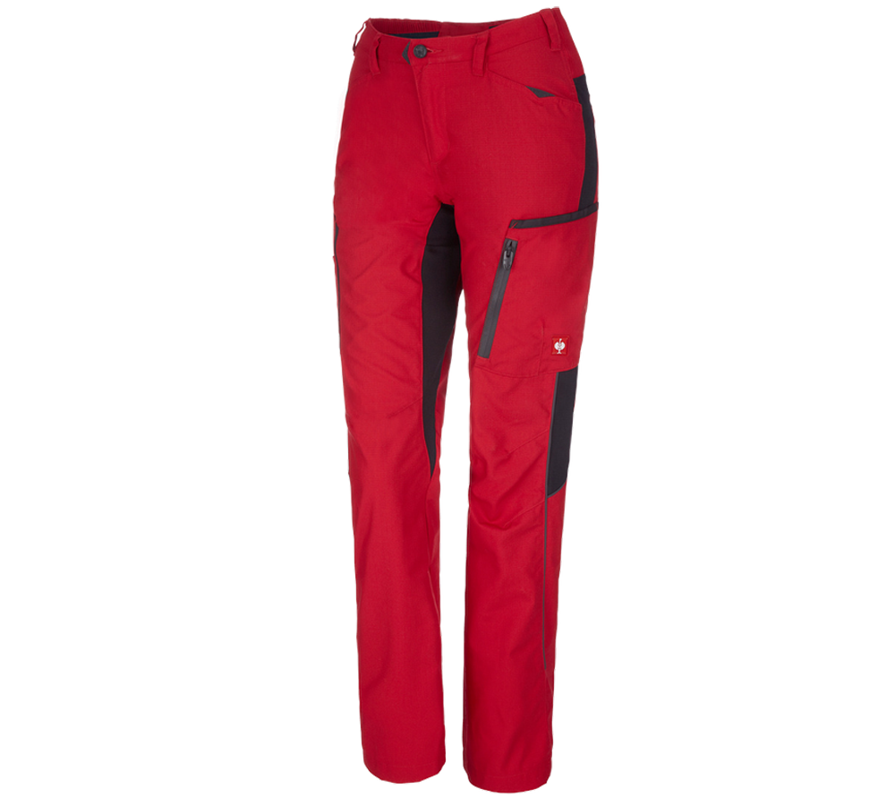 Installateurs / Plombier: Pantalon d'hiver pour femmes e.s.vision + rouge/noir