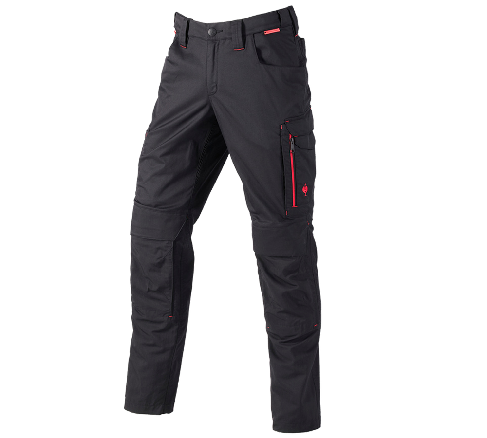 Pantalons de travail: Pant. à taille élast. e.s.concrete light allseason + noir