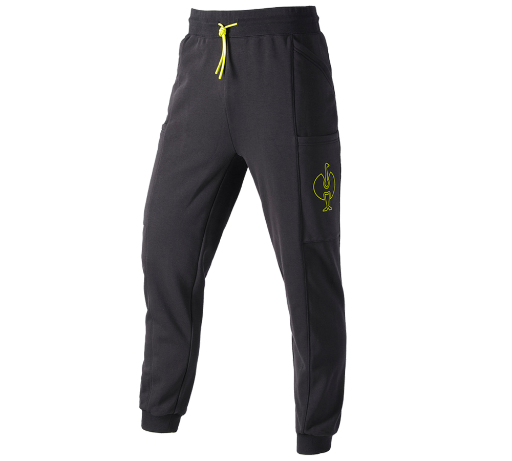 Accessoires: Sweat pants e.s.trail + noir/jaune acide