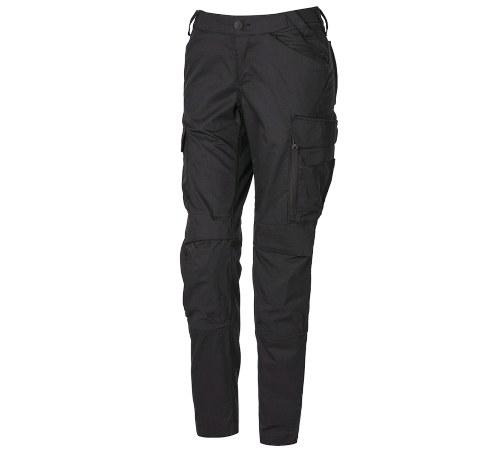 Pantalons de travail: Pantalon à taille élastique e.s.trail pure, femmes + noir