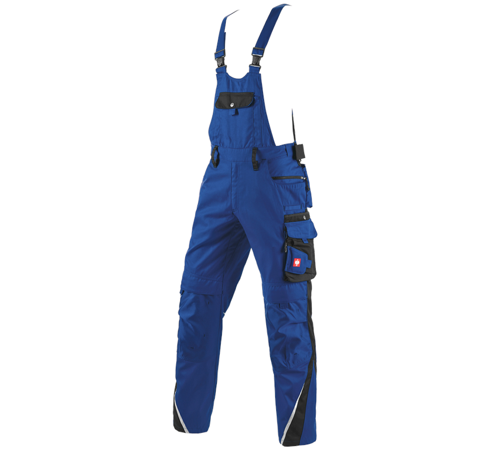 Pantalons de travail: Salopette à taille élastique e.s.motion d´hiver + bleu royal/noir
