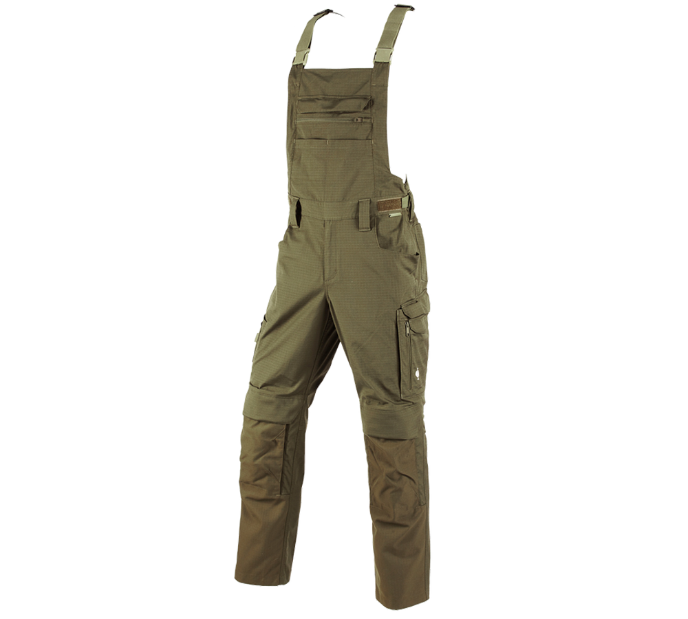 Pantalons de travail: Salopette e.s.concrete solid + vert boue