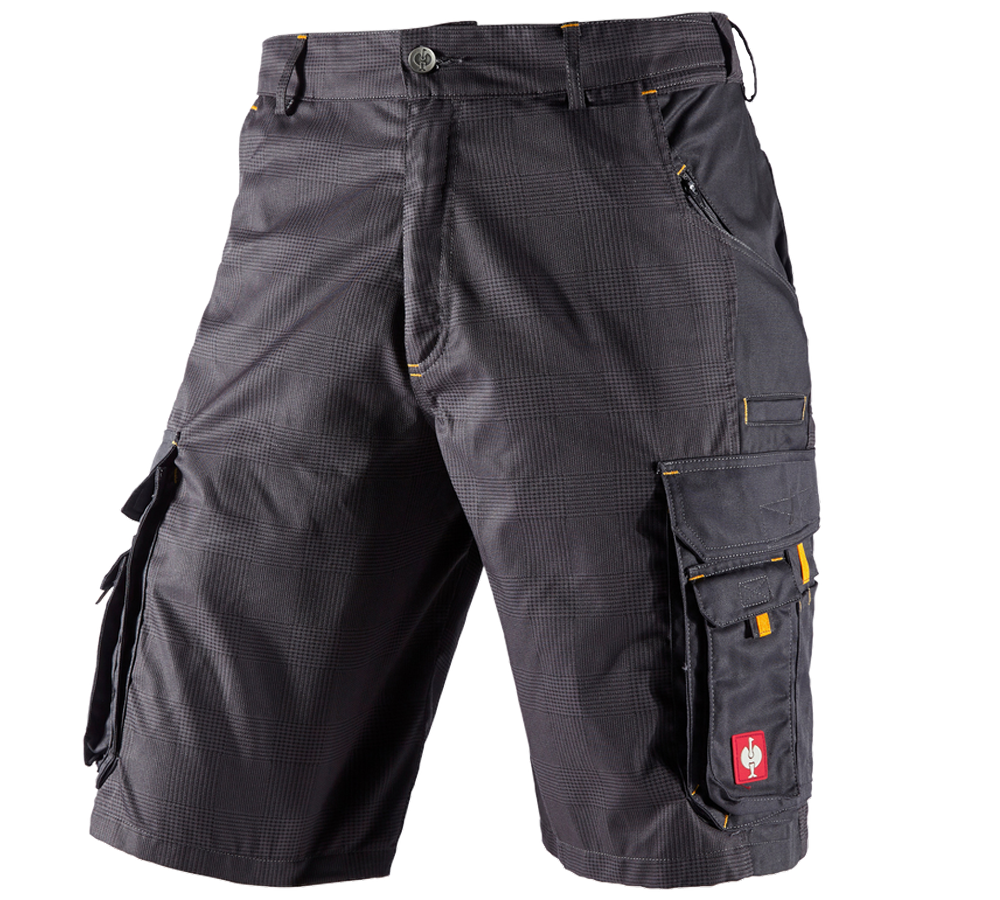 Pantalons de travail: Short e.s. carat + anthracite/jaune