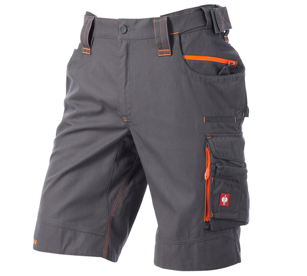 Pantalons de travail: Short e.s.motion 2020 + anthracite/orange fluo