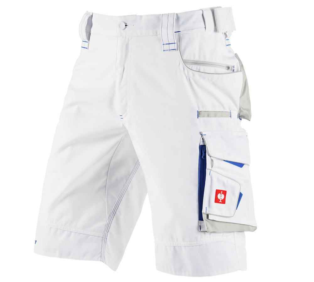 Work Trousers: Shorts e.s.motion 2020 + white/gentianblue