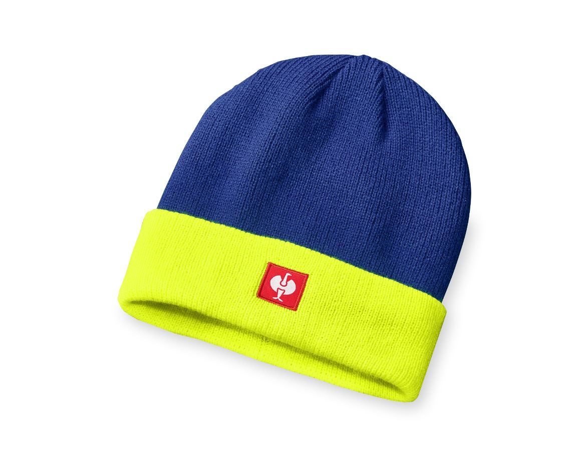 Thèmes: Bonnet tricoté e.s.motion 24/7 + bleu royal/jaune fluo