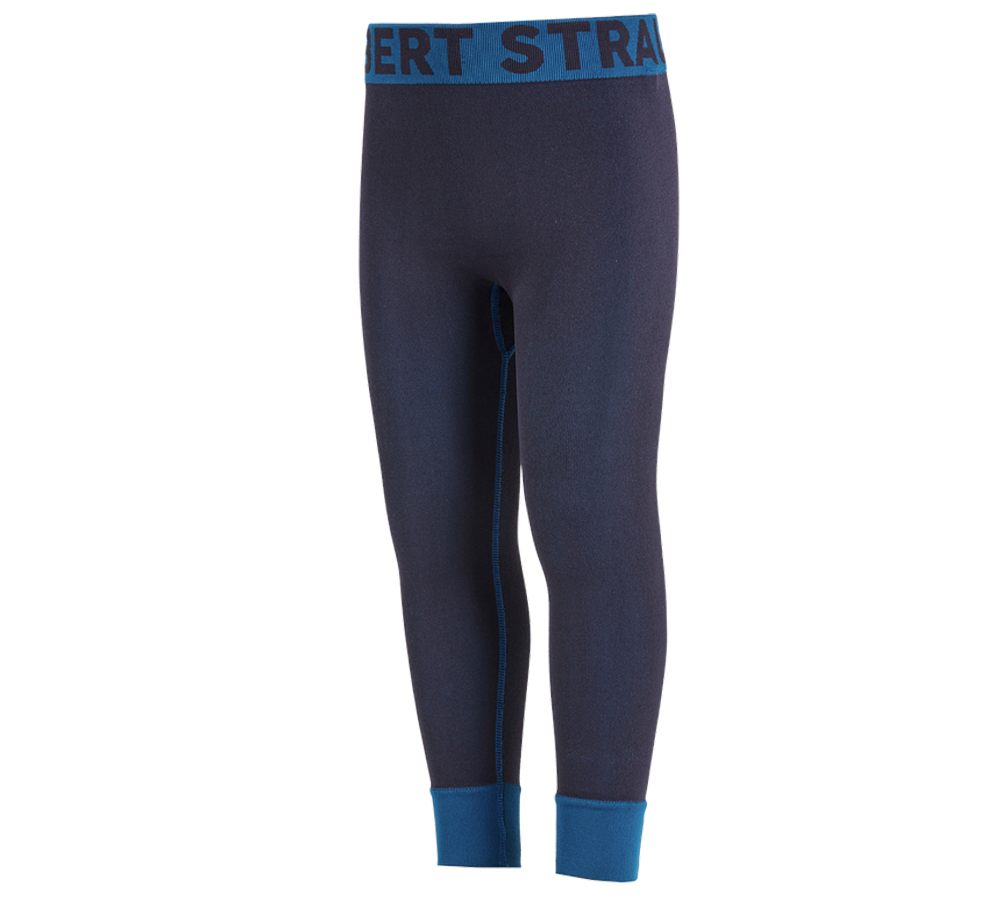 Vêtements thermiques: e.s. Pantalon long foncti. uniforme - warm,enfants + bleu foncé