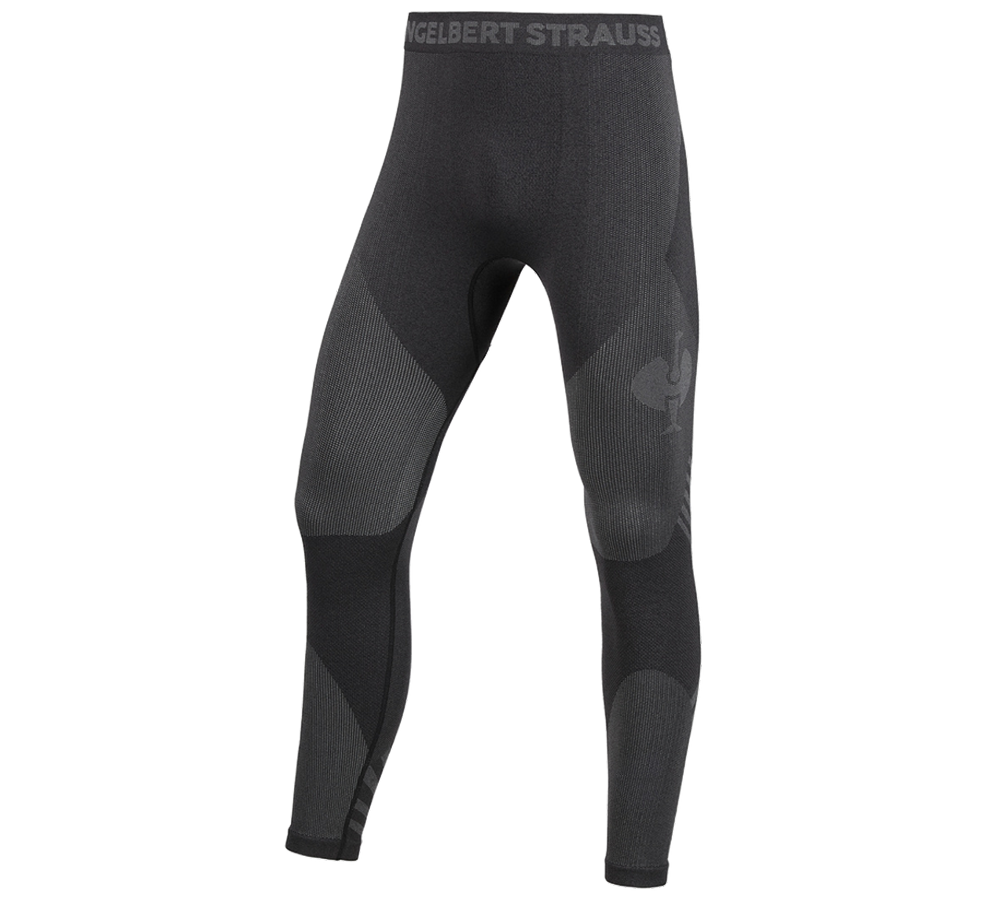 Sous-vêtements | Vêtements thermiques: Fonction-Long Pants e.s.trail seamless-warm + noir/gris basalte