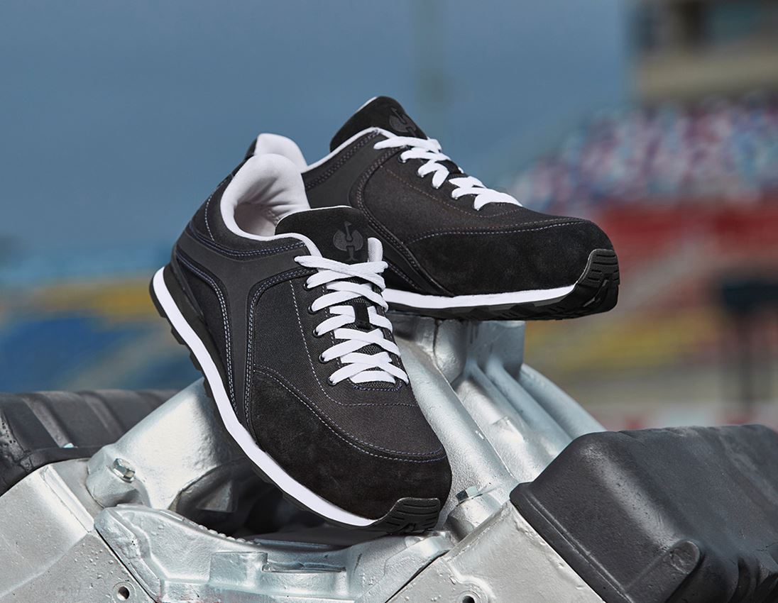 Safety Trainers: e.s. S1P Chaussures basses de sécurité Sutur + noir/blanc
