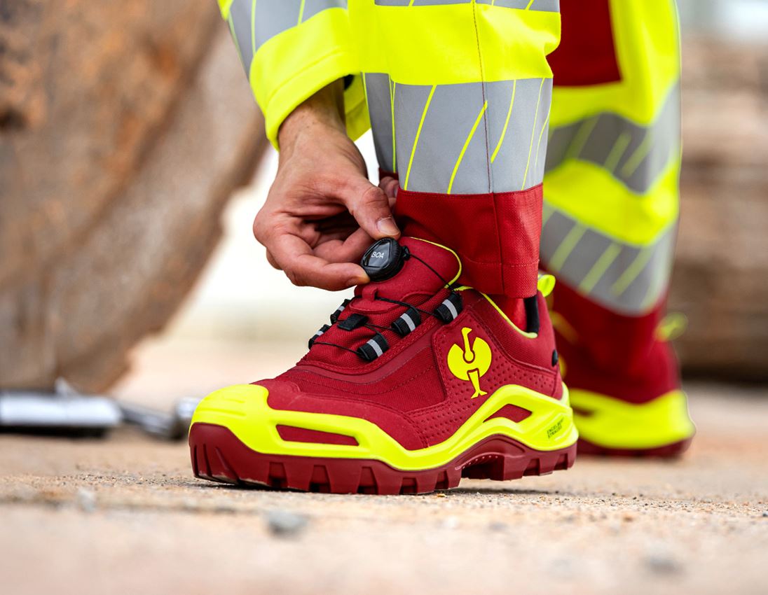 S3: S3 Safety shoes e.s. Kastra II low + red/high-vis yellow 2