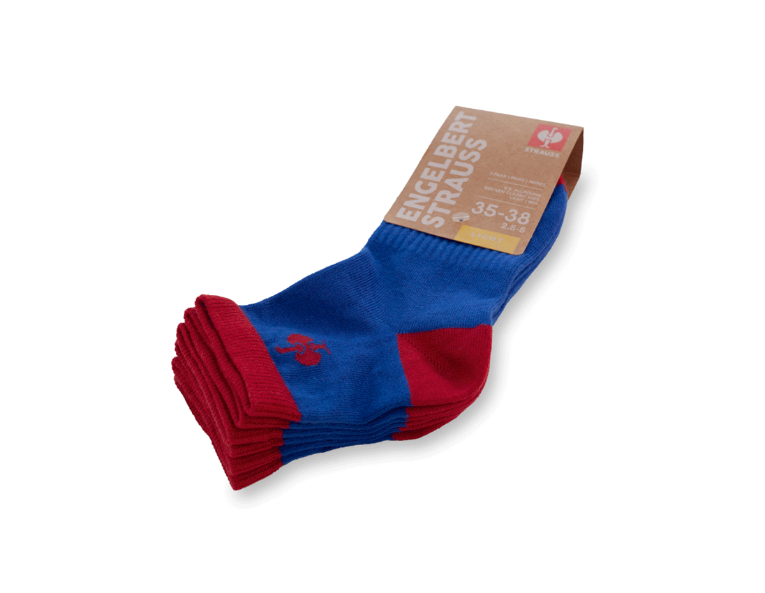 Accessories: e.s. Allround socks Classic light/mid, children's + royal/fiery red