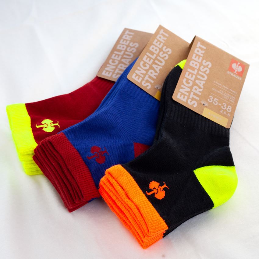 Accessoires: e.s. Chaussettes Allround Classic light/mid, enfa. + rouge vif/jaune fluo 2