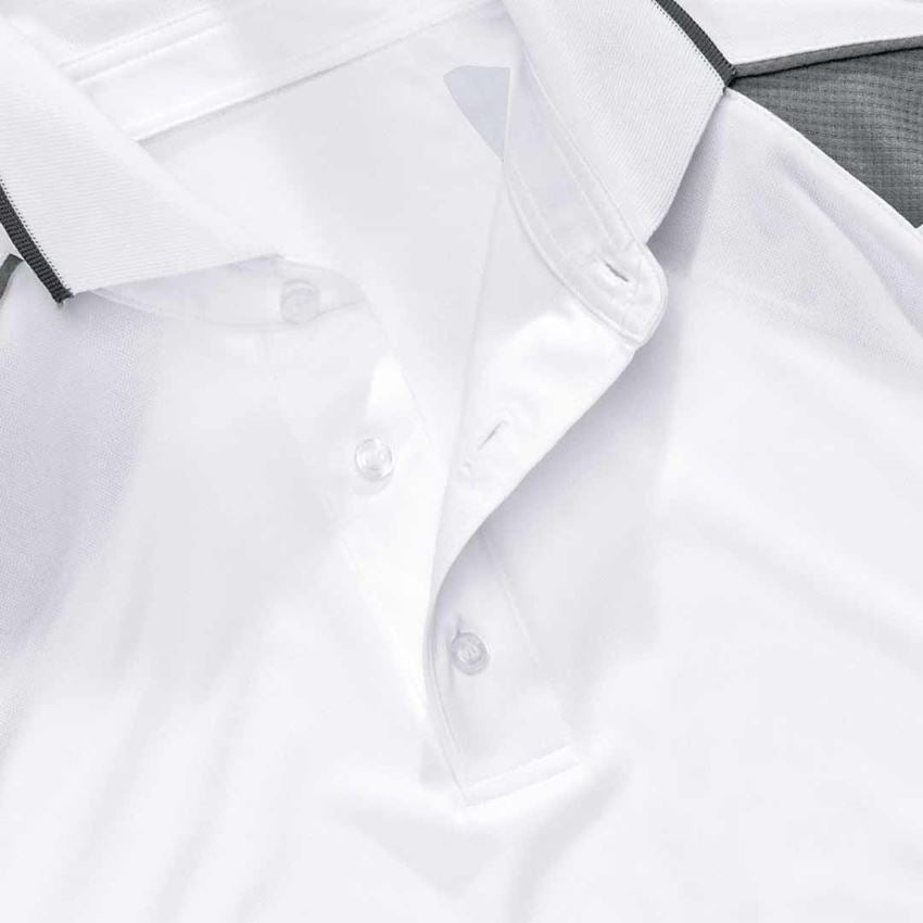Hauts: e.s. Polo-shirt fonctionnel poly Silverfresh + blanc/ciment 2