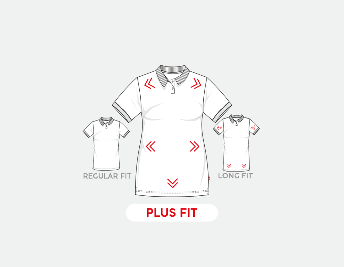 Shirts, Pullover & more: e.s. Pique-Polo cotton stretch, ladies', plus fit + chestnut 1