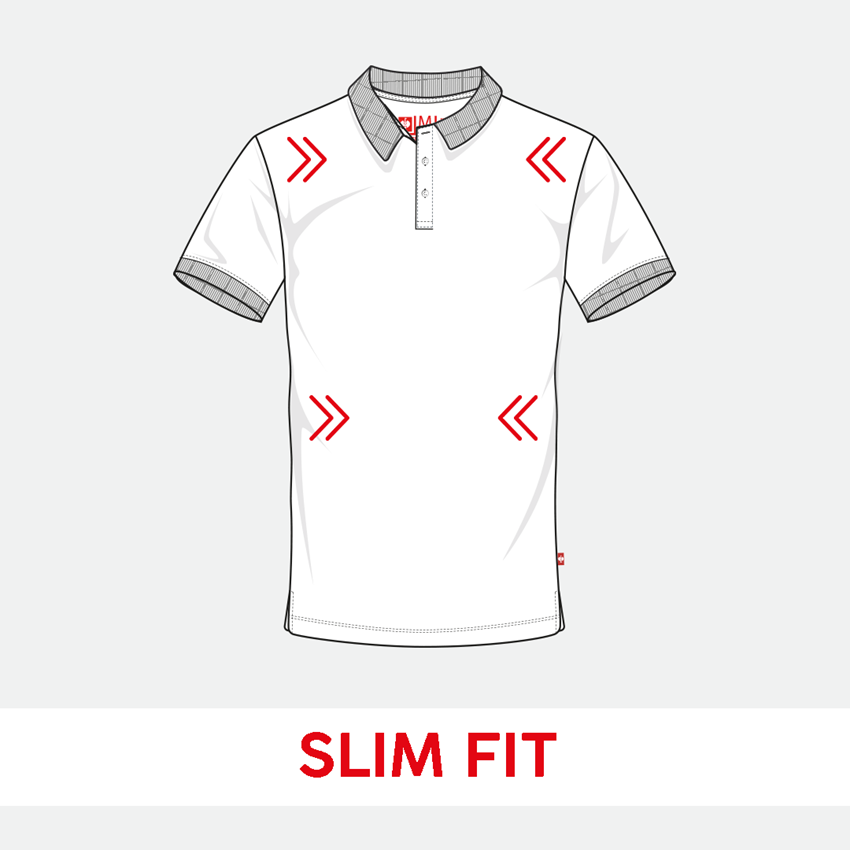 Shirts, Pullover & more: e.s. Pique-Polo cotton stretch, slim fit + grey melange 2
