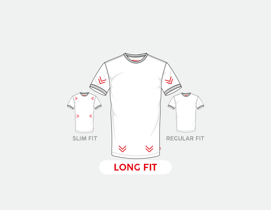 Installateurs / Plombier: e.s. T-Shirt cotton stretch, long fit + rouge vif 1
