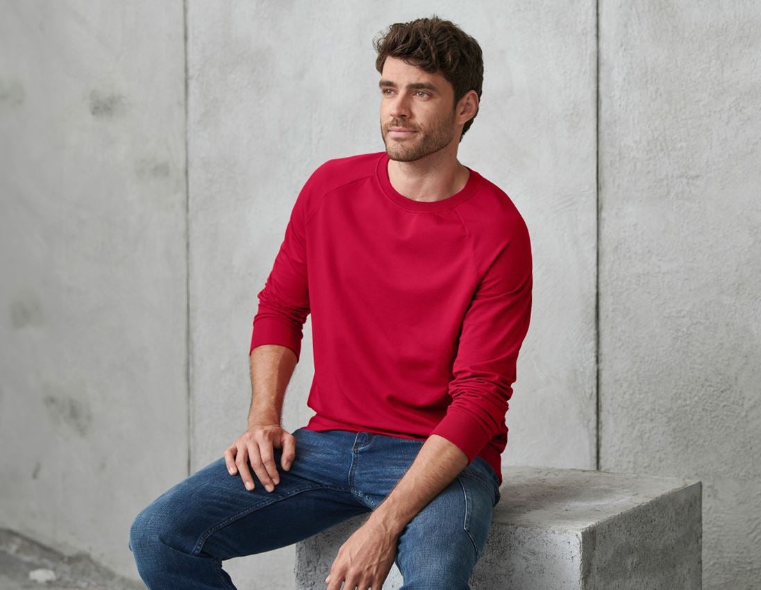 Topics: e.s. Sweatshirt cotton stretch + fiery red 1