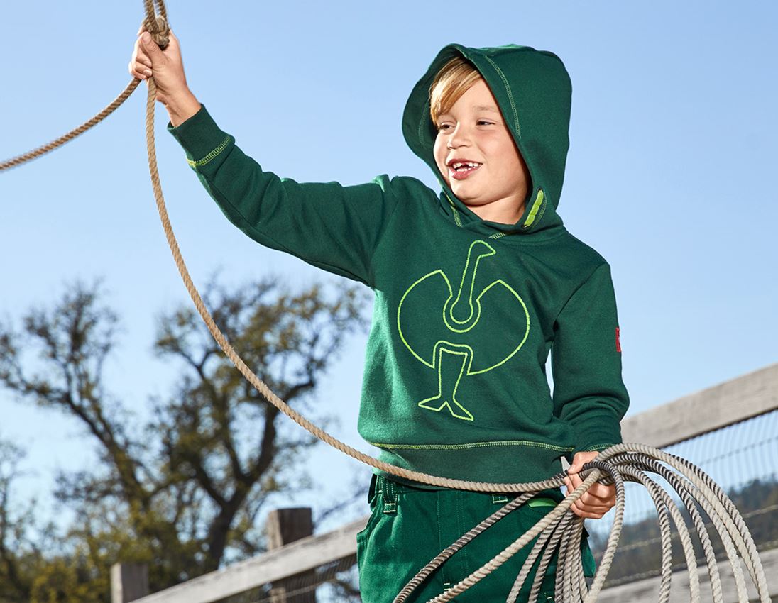 Hauts: Hoody sweatshirt e.s.motion 2020, enfants + vert/vert d'eau