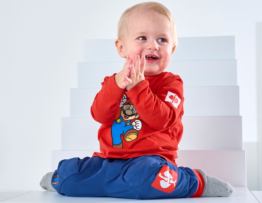 Collaborations: Super Mario Baby Pyjama-Kit + bleu alcalin/strauss rouge