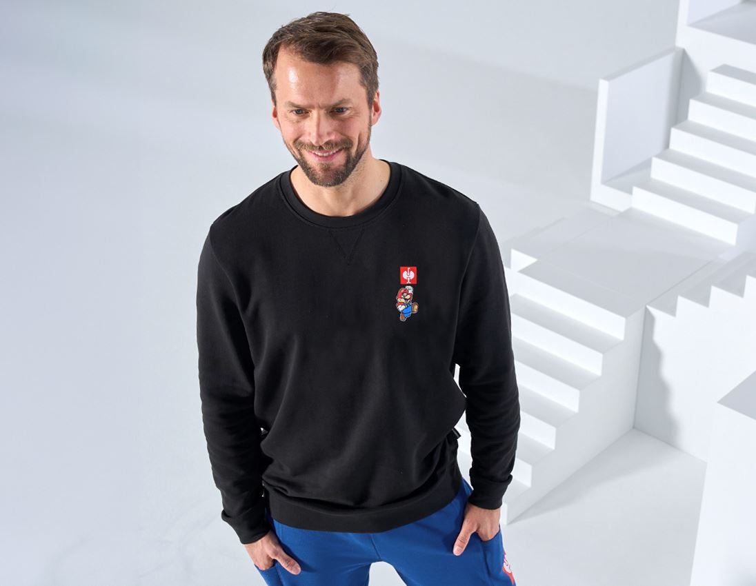 Collaborations: Super Mario Sweatshirt, hommes + noir