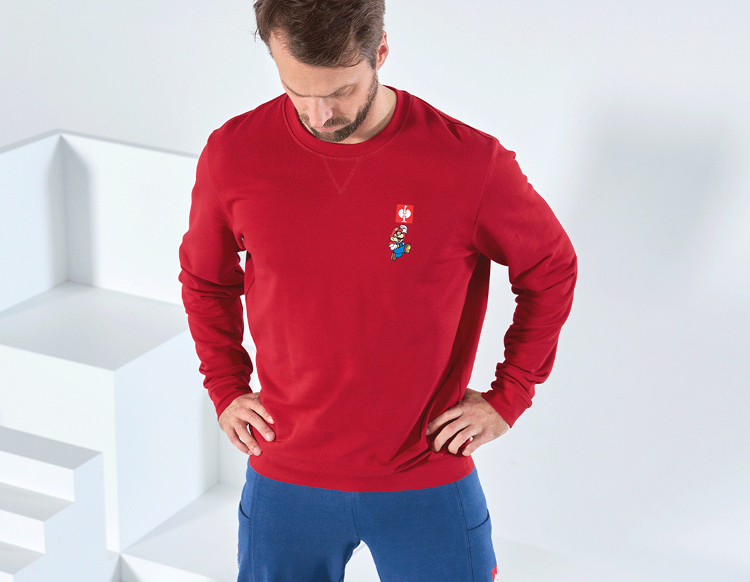 Collaborations: Super Mario Sweatshirt, men's + fiery red