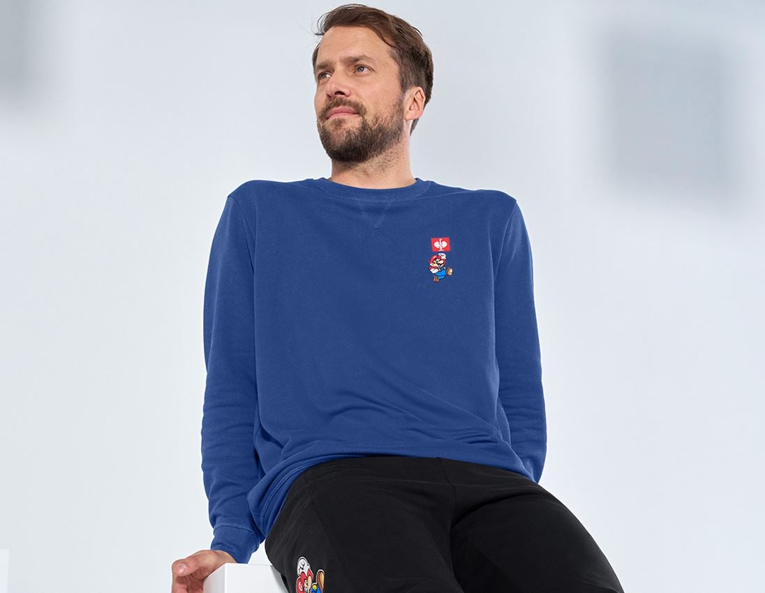 Collaborations: Super Mario Sweatshirt, men's + alkaliblue