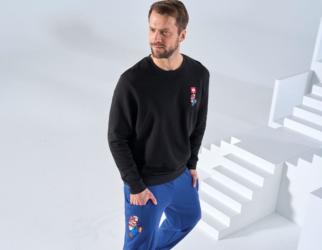 Collaborations: Super Mario Sweatshirt, hommes + noir 1