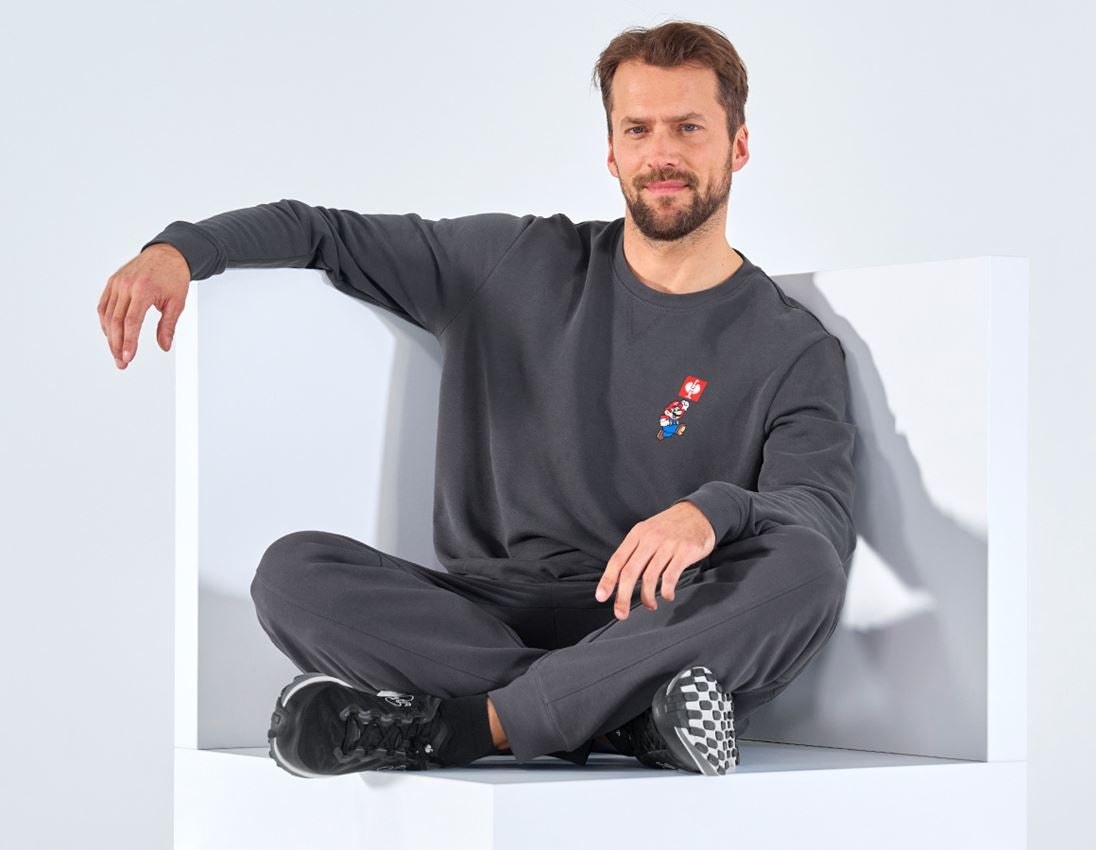 Collaborations: Super Mario Sweatshirt, men's + anthracite 1