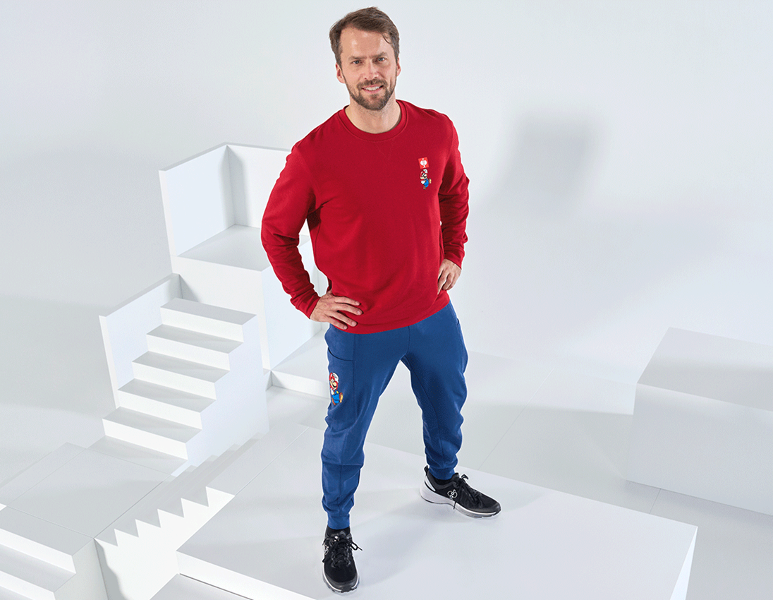 Collaborations: Super Mario Sweatshirt, men's + fiery red 1