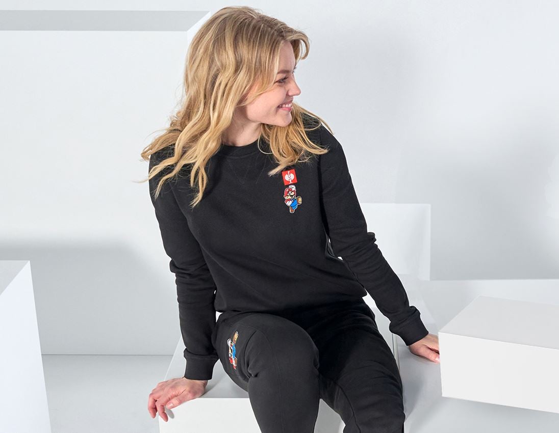 Collaborations: Super Mario Sweatshirt, femmes + noir