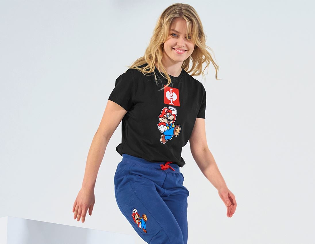 Collaborations: Super Mario T-Shirt, femmes + noir