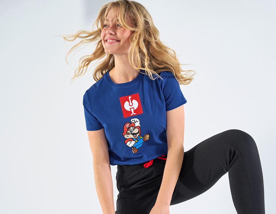 Collaborations: Super Mario T-shirt, ladies’ + alkaliblue