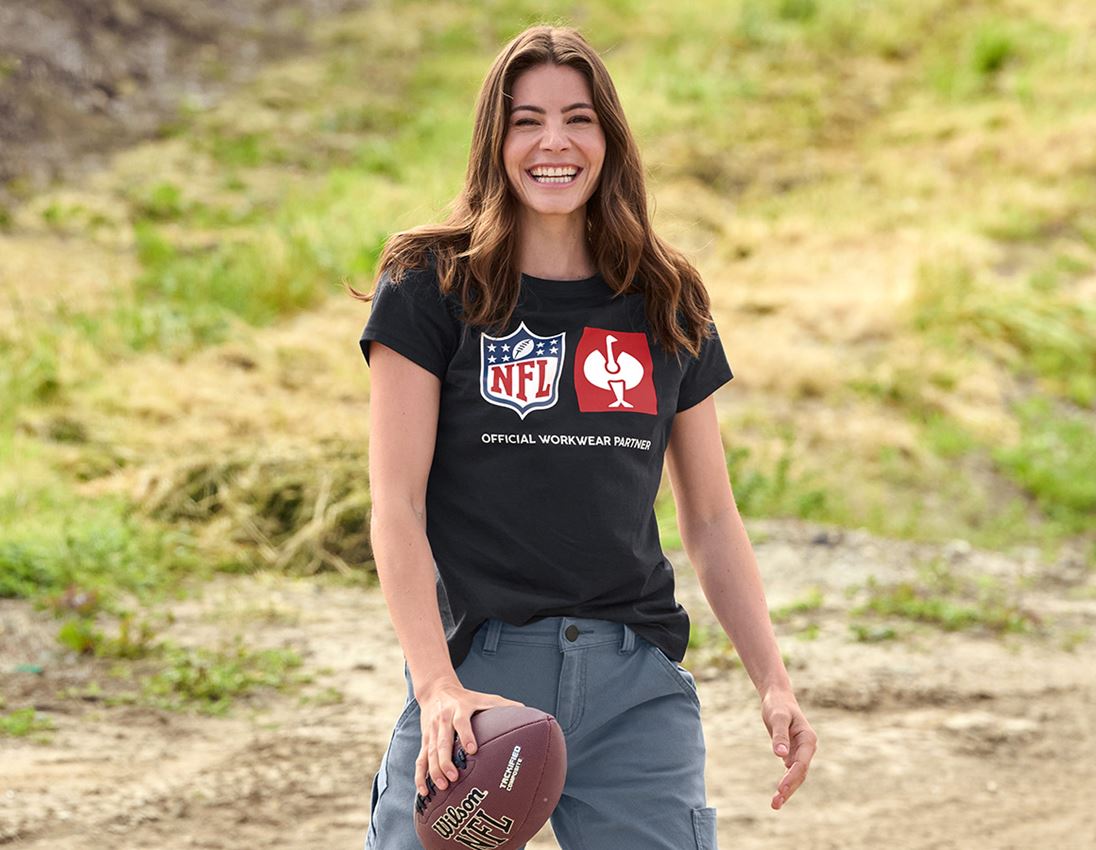 Collaborations: NFL T-Shirt cotton, ladies + black 1