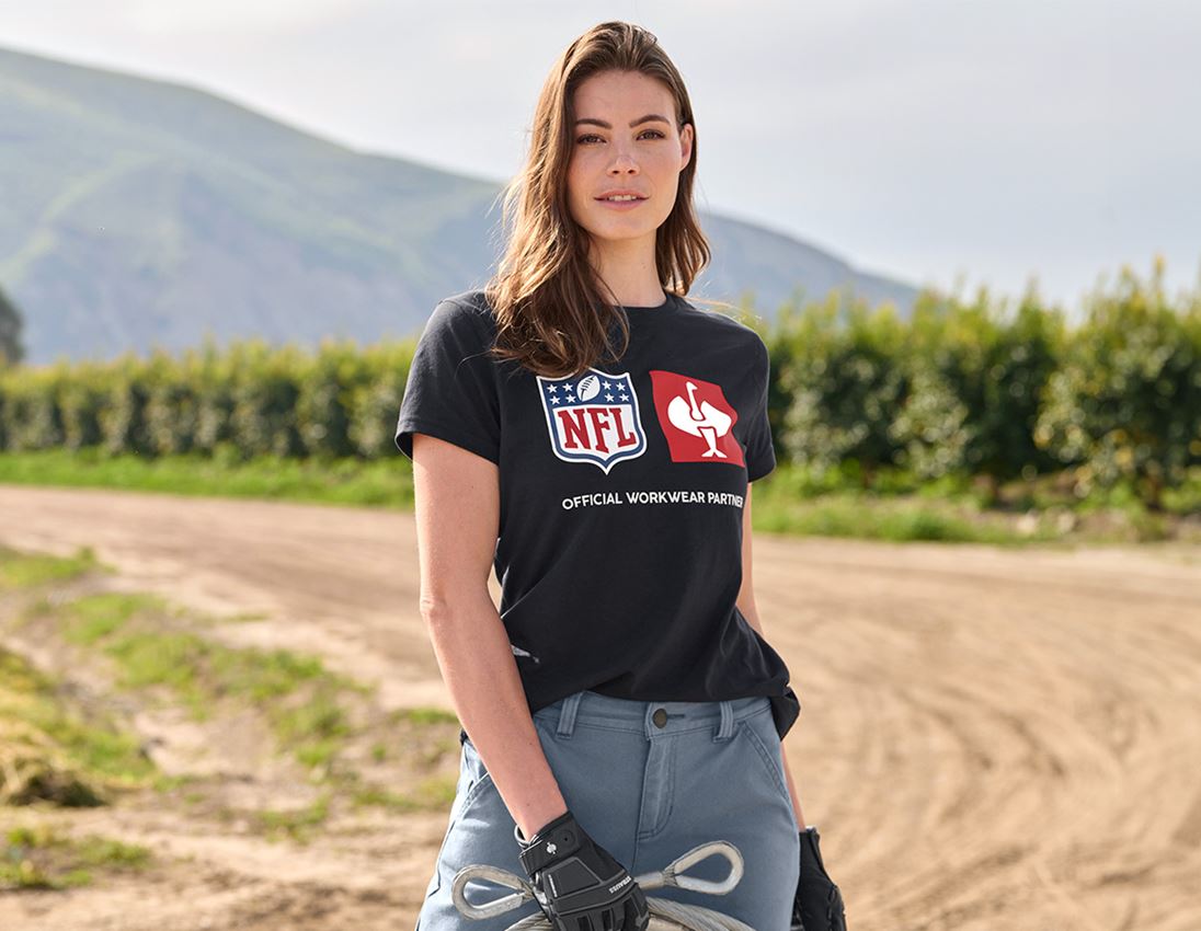 Collaborations: NFL T-Shirt cotton, ladies + noir