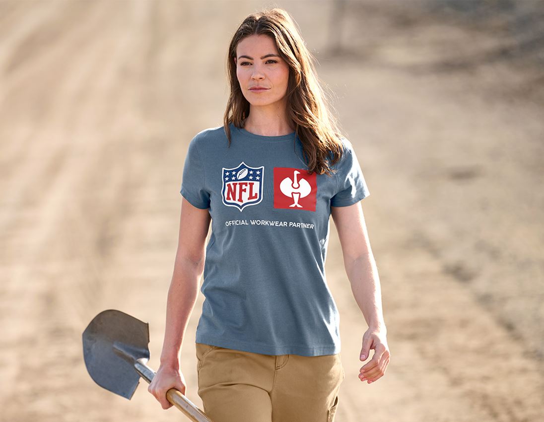 Collaborations: NFL T-Shirt cotton, ladies + bleu oxyde