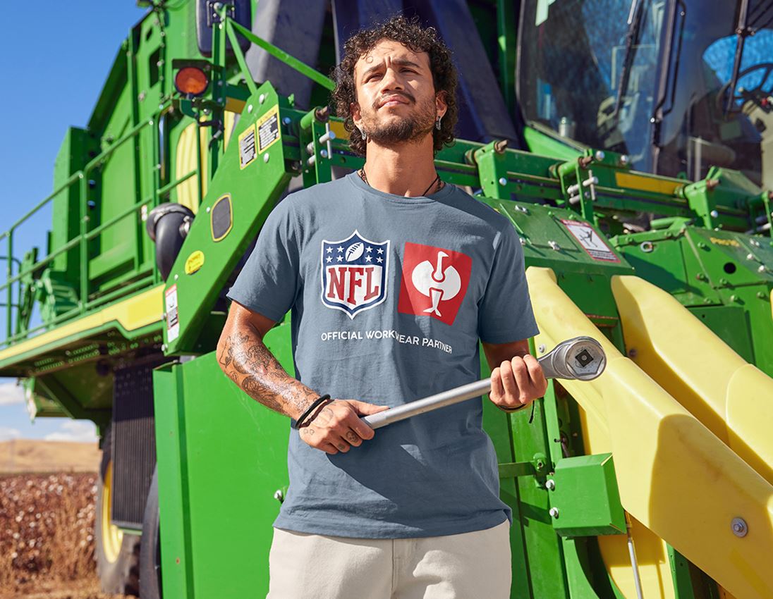 Hauts: NFL T-Shirt cotton + bleu oxyde