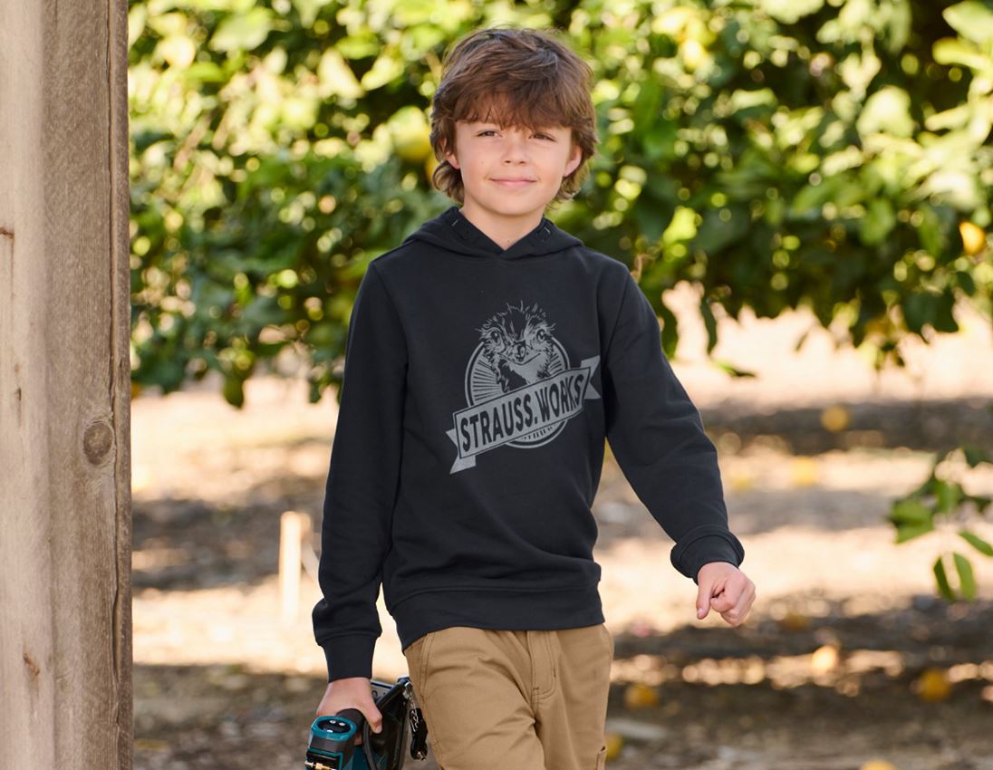 Shirts, Pullover & more: Hoody sweatshirt e.s.iconic works, children's + black 1