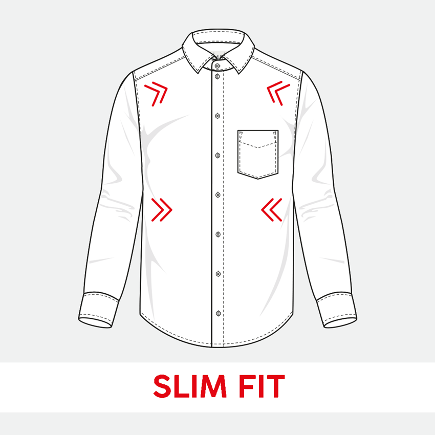 Topics: e.s. Business shirt cotton stretch, slim fit + black checked 2