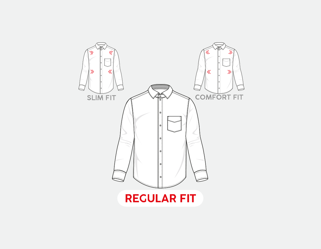 Topics: e.s. Business shirt cotton stretch, regular fit + mistygrey checked 2