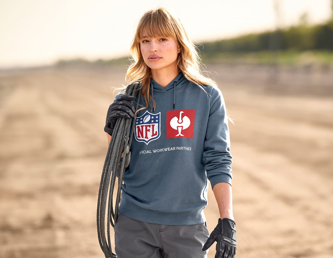 Collaborations: NFL Hoodie cotton, ladies + bleu oxyde