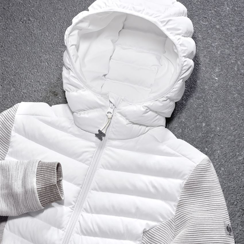 Topics: Hybrid hooded knitted jacket e.s.motion ten,ladies + white melange 2